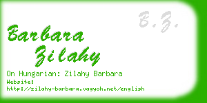 barbara zilahy business card
